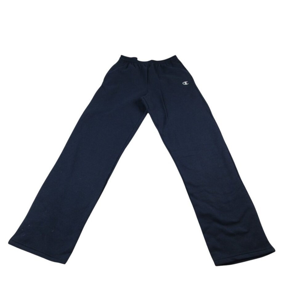 Champion Sweatpants Men M Navy Fleece Faded Classic Logo Authentic Elastic Waist